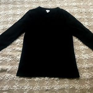 J. Crew, Soft Crewneck Black Sweater, Size M